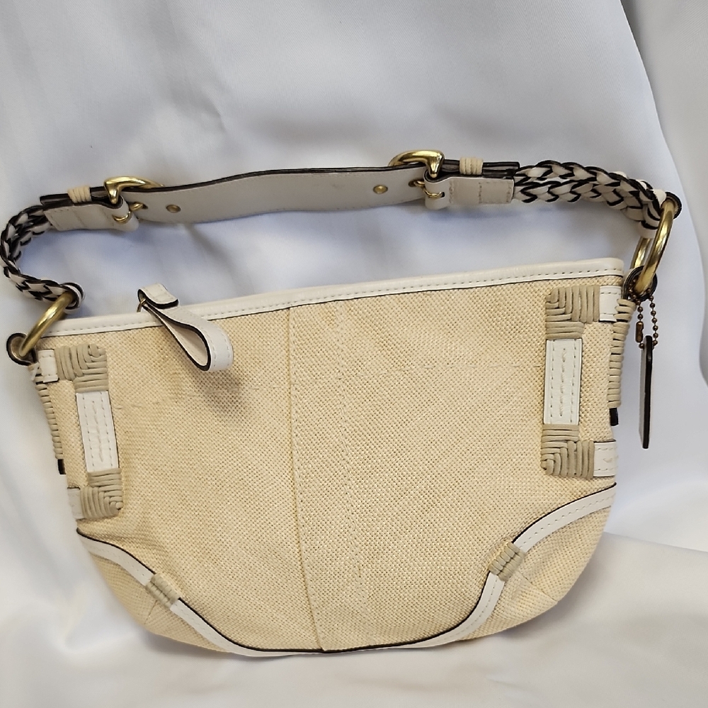 Elegant Cream Coach Women's Bag